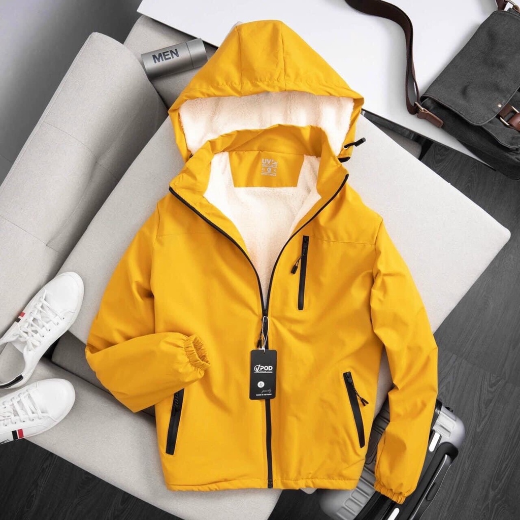 Áo khoác lót lông cừu ấm áp thời trang vải gió tráng bạc nhiều màu lựa chọn Top Menswear K1