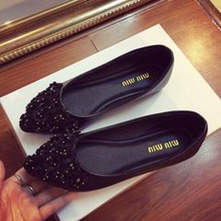 Giày Búp bê hoa Miu Miu