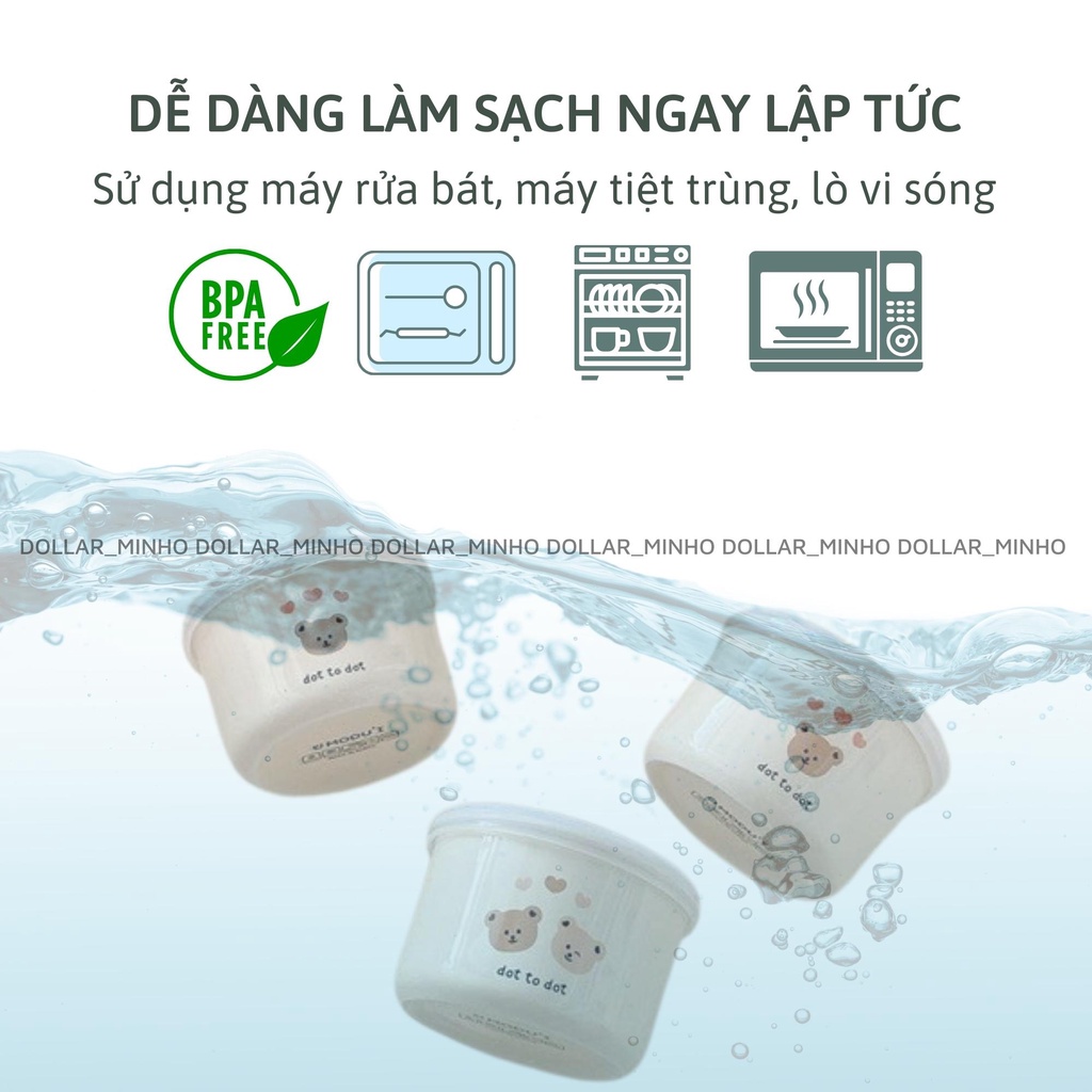 Hũ sứ đựng đồ ăn dặm cho bé phong cách Hàn Quốc
