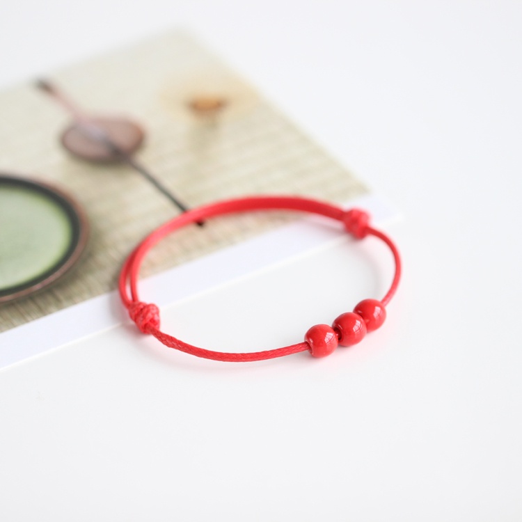 Vòng handmade phong cách dễ thương, Lắc tay dễ thương hạt gốm xinh xắn