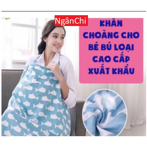 Khăn choàng cho bé bú cao cấp hàng loại 1 đóng trong túi zip