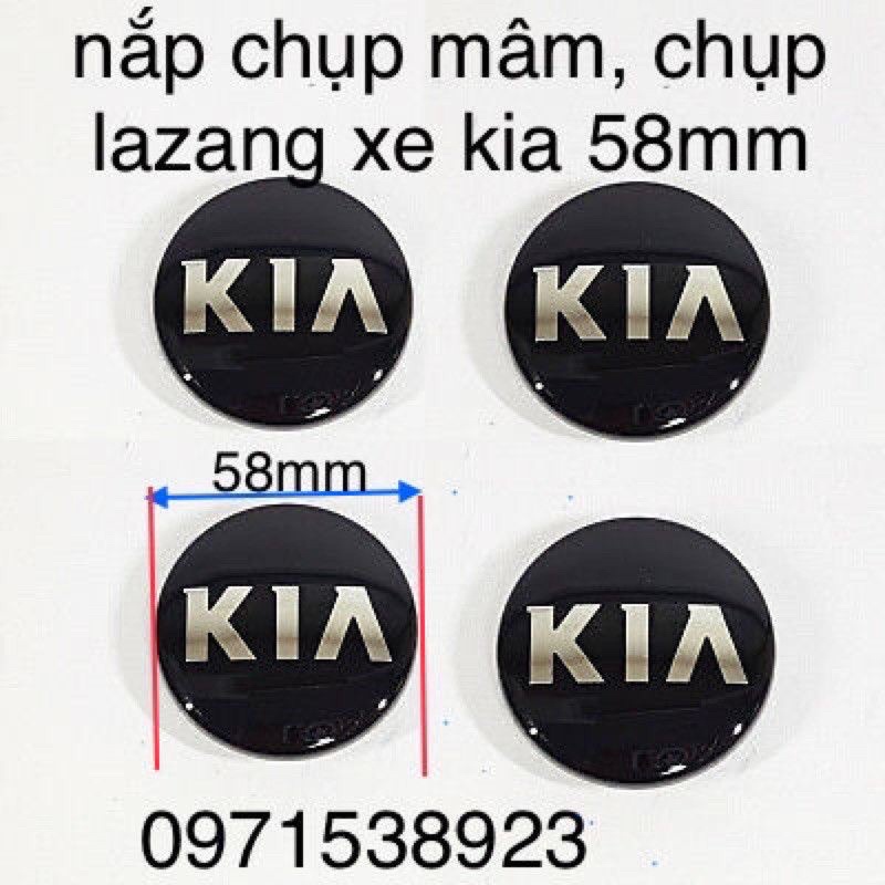 Logo chụp mâm, lazang bánh xe ô tô KIA Kích thước 58MM