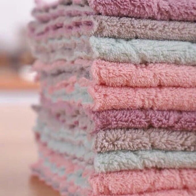 [BÁN BUÔN] SET 10 KHĂN LAU TAY ĐA NĂNG - MẪU ZICZAC - MỀM MỊN SIÊU THẤM NƯỚC, THẤM HÚT TỐT CHO NHÀ BẾP