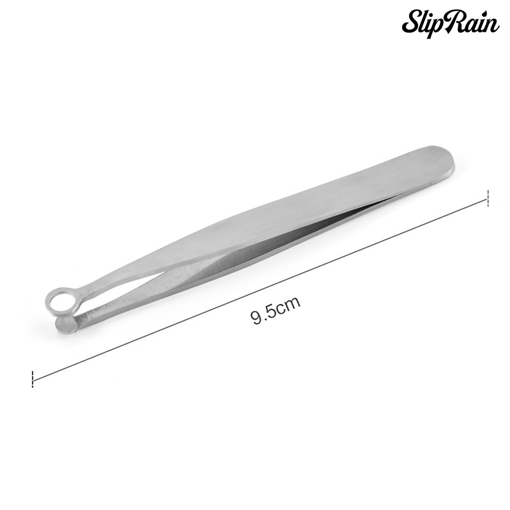 Sliprain ♥Nose Hair Tweezers 360 Degree Round Head Anti-Corrosion Solid Nose Hair Removal Tip