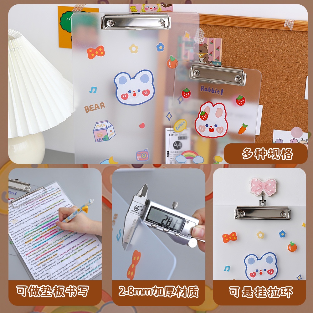 Bảng Kẹp Giấy Khổ A5 / A4 Bằng Nhựa pp Trong Suốt Tiện Dụng Cho Học Sinh / Văn Phòng