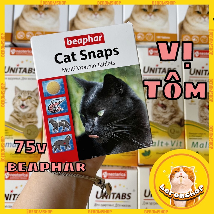 VITAMIN CHO MÈO BEAPHAR CAT SNAP VỊ TÔM 75 VIÊN NHẬP NGA GIÁ CỰC RẺ