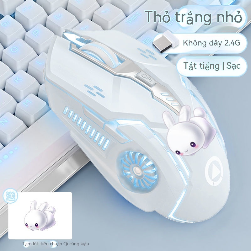 Chuột Không Dây Chơi Game Dễ Thương Có Thể Sạc Lại