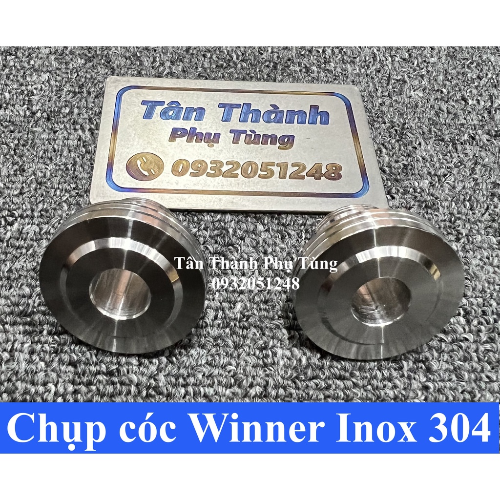 Chụp cóc bánh trước Winner Inox 304