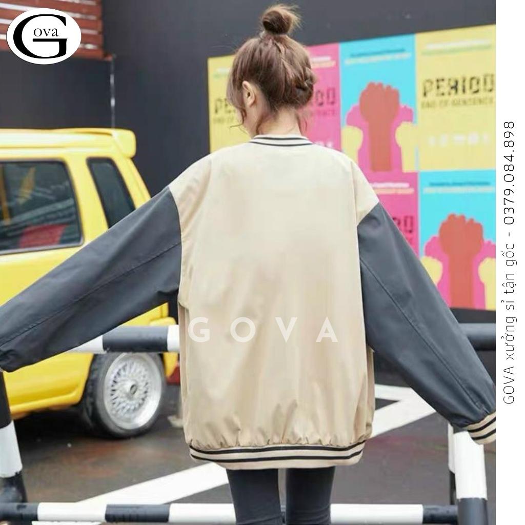 Áo Khoác Dù Bomber BABGE Form Rộng 2 Lớp Nam Nữ, Áo Khoác Gió Chống Nắng GOVA