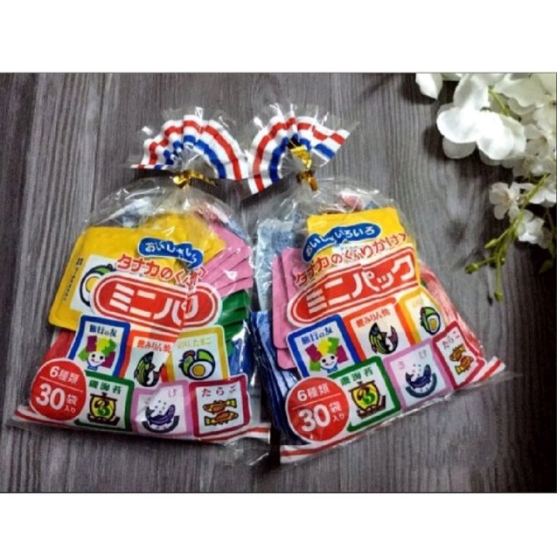 Gia vị rắc cơm Tanaka food 6 vị 30 gói 75g cho bé