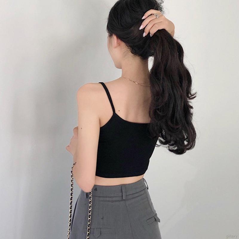 Áo hai dây màu trơn thời trang nữ quyến rũ