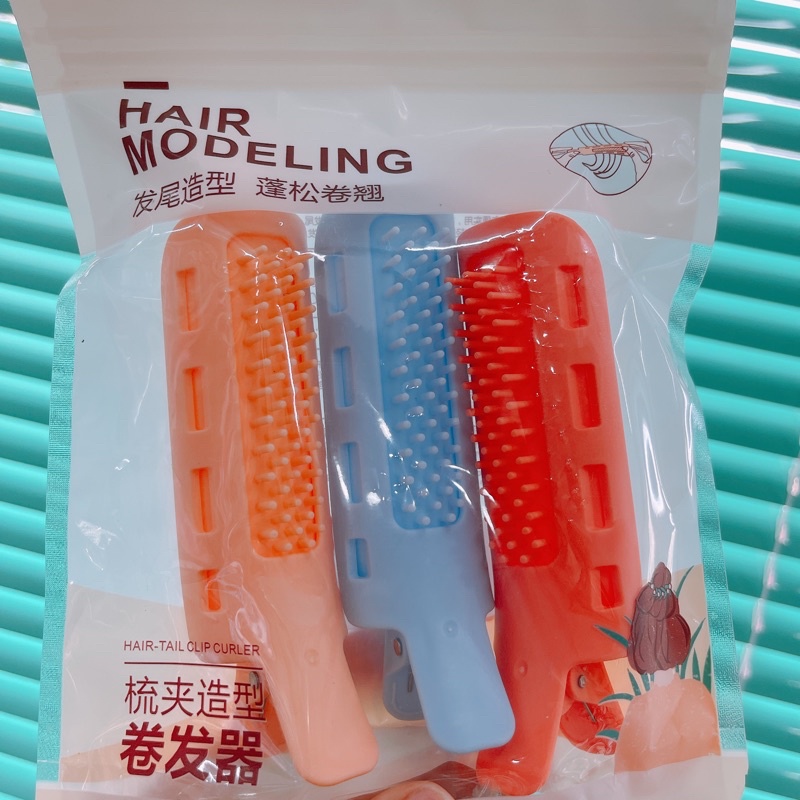 Set 3 kẹp mỏ vịt uốn phồng chân tóc, cúp tóc mái, tóc dài màu pastel dễ thương