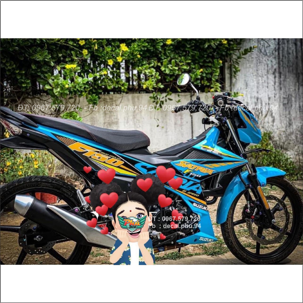 Tem Rời Satria XAnh đen vàng (J)