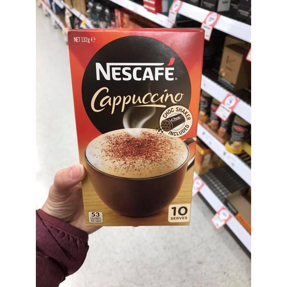 Cafe CAPPUCCINO Nescafe của Úc 1 hộp x 10 gói ( Mua 2 còn 260K )