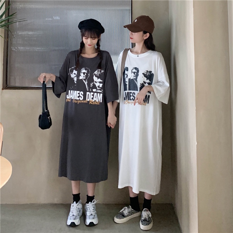 Đầm NgắN Tay Cổ TròN, In HọA TiếT MớI Lạ Cho Nữ