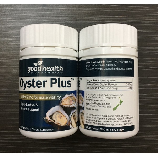 Tinh Chất Hàu Dài Oyster Plus Good Health 60 viên dành cho nam giới | Thế Giới Skin Care