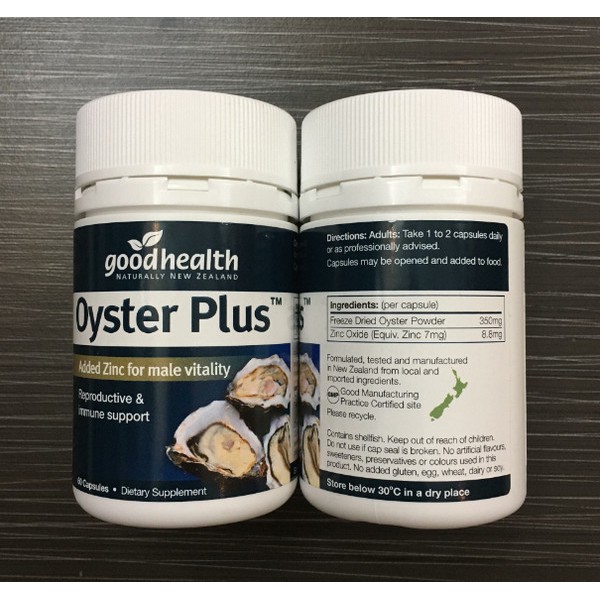 Tinh Chất Hàu Dài Oyster Plus Good Health 60 viên dành cho nam giới