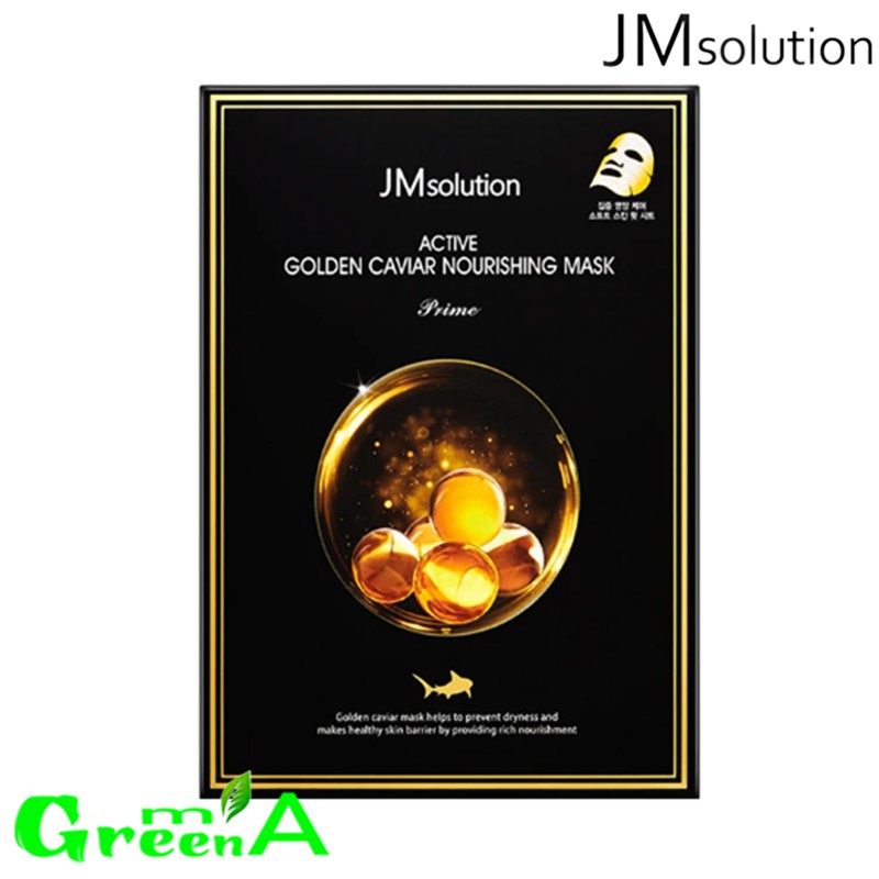 Mặt Nạ JM Solution Trứng Cá [MIẾNG LẺ] JMSolution Active Golden Caviar Nourishing Mask Prime 30ml Cấp Ẩm Chống Lão Hóa