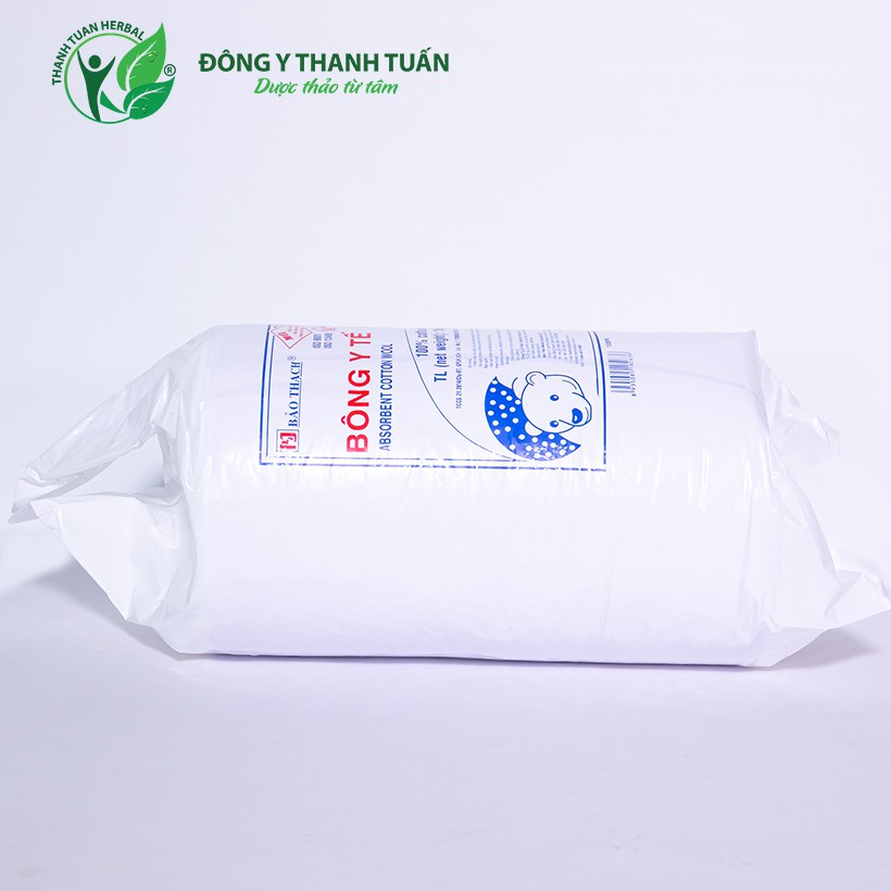 Bông Gòn Y Tế Bảo Thạch Thấm Nước 1kg - 100% Bông Tự Nhiên Thấm Hút Cao Và Nhanh