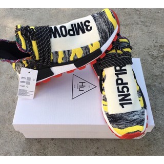 Giày thể thao NMD HUMAN RACE VÀNG THỔ CẨM đế trắng