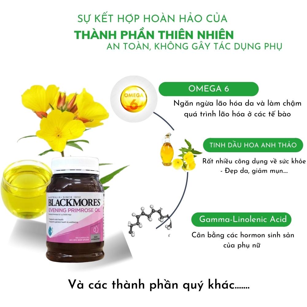 Tinh Dầu Hoa Anh Thảo Blackmore Evening Primrose Oil chính hãng Úc 190 viên