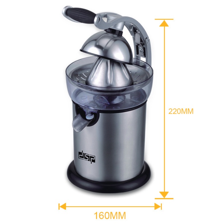 Máy vắt cam, ép cam inox cao cấp nhãn hiệu DSP KJ1043, công suất 130W, dung tích 1000ml