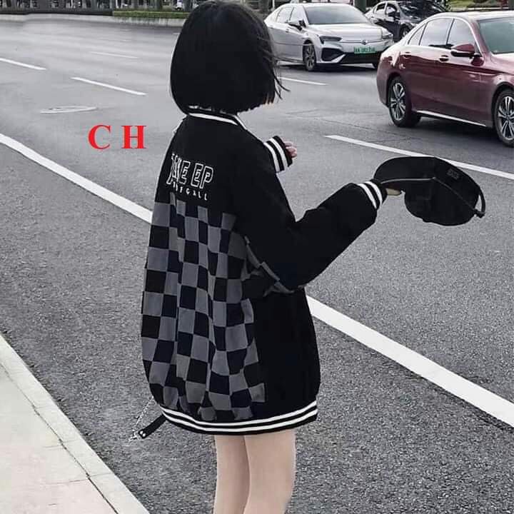 Áo Khoác Bomber TaKeep Kar ÁO Bomber U karo chất PC tàu đanh dày form thụng tay bồng unisex