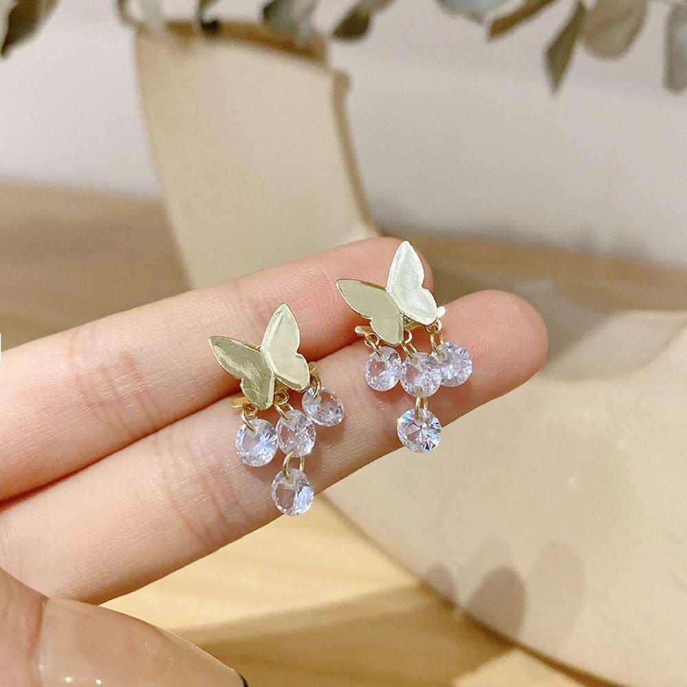 Bông Tai Dáng Dài Hình Bướm Ngọt Ngào Thời Trang Cho Nữ|Hoa Tai Dáng Dài Hình Giọt Nước Thời Trang Cho Nữ