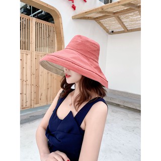 Mũ chống nắng kiểu mới đội hai mặt
