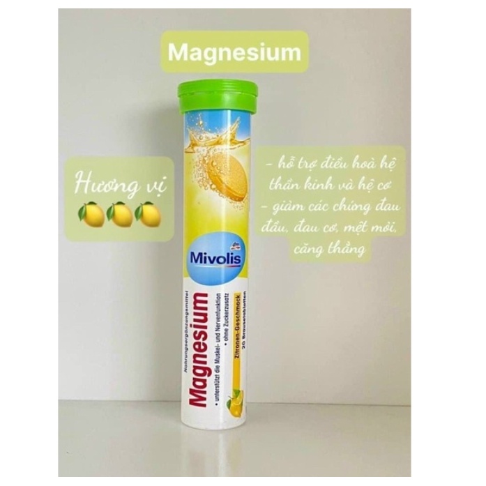 Viên sủi Mivolis Vitamin C Đức ống 20 viên hỗ trợ tăng cường hệ miễn dịch - Shop Viloet