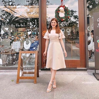 Đầm tay bèo xẻ lưng 2 màu (kèm hình thật)
