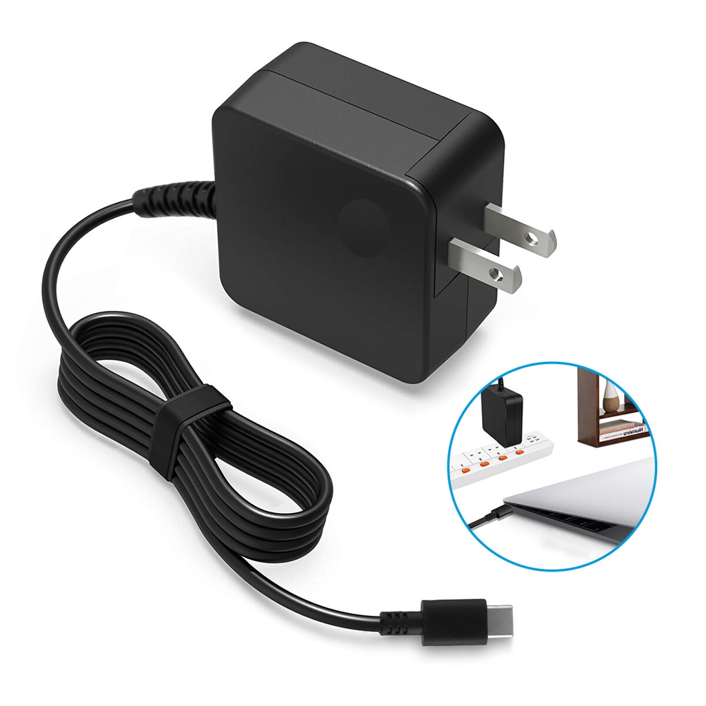 Bộ Sạc Laptop 45W USB Type-C 5V 3A 9V 3A 15V 3A 20V 2.25A AC PD Cho Lenovo