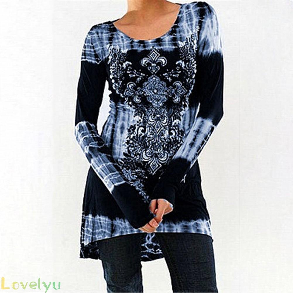 【LOVELYU】Womens Tops T Shirt T-shirt Winter Womens Casual Crew Neck Dress Long Sleeve【Good Quality】