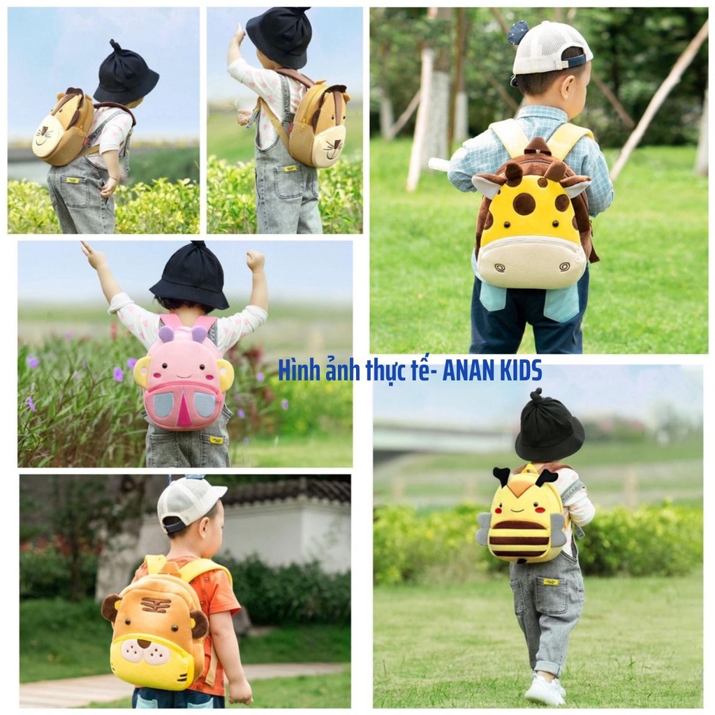 Balo Nỉ Nhung Hình Thú KAKOO Cao Cấp Ngộ Nghĩnh Cho Bé Trai, Bé Gái Cho Bé 0-6 Tuổi