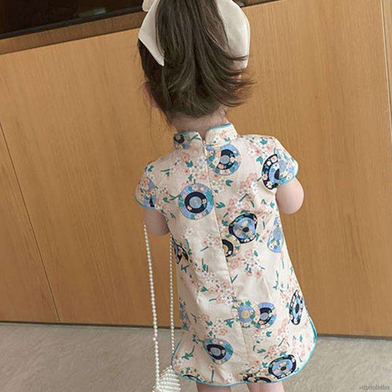 Đầm Sườn Xám Phong Cách Trung Hoa Cho Bé Gái
