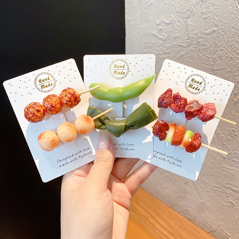 Kẹp Tóc Hình Thức Ăn Thiết Kế Dễ Thương Cho Bé Gái
