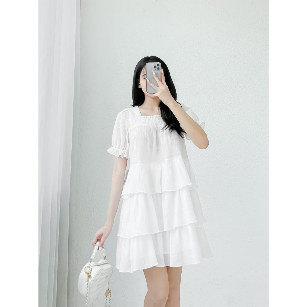Váy kiểu dáng xòe nhiều tầng May Boutique Váy kiểu May23#30 xoè tầng VKZ23D_105.008