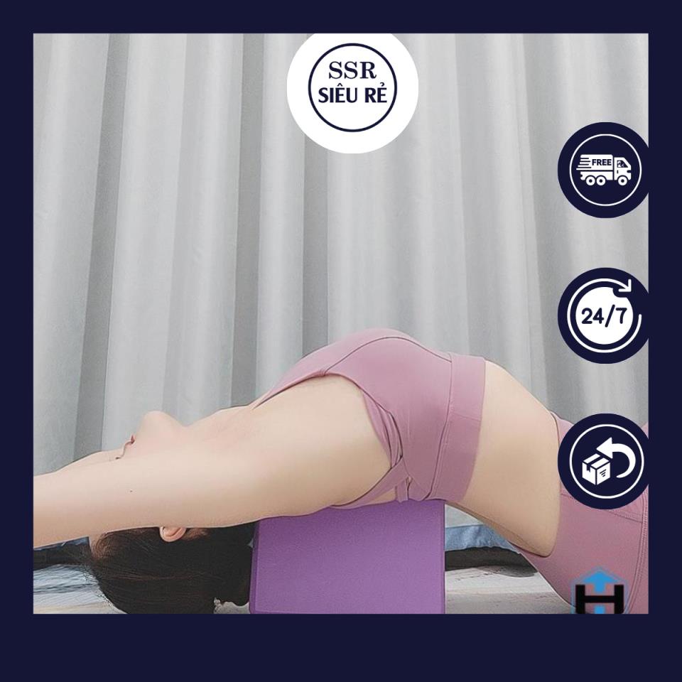 Gạch tập Yoga blocks Họa Tiết, Gối tập yoga xốp cao cấp EVA Cứng gấp 3 lần loại thông thường (PD4052)