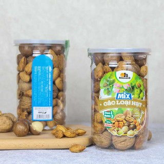 Hộp 400g Mix 3 loại hạt Smile Nuts (Macca, Óc Chó, Hạnh Nhân rang bơ)