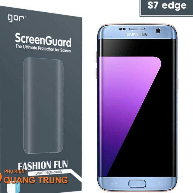 Bộ 4 dán dẻo Gor Galaxy S7 edge Full màn hình mặt trước + Mặt sau kèm phụ kiện dán