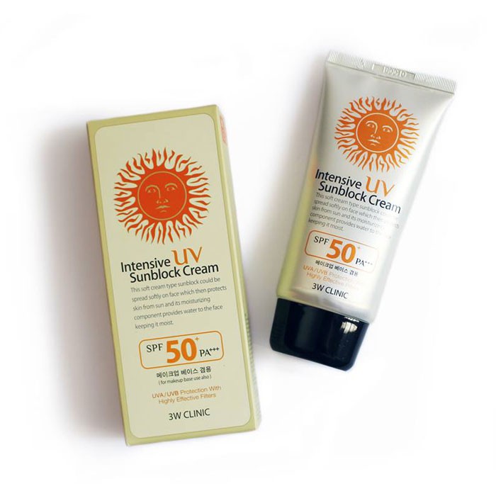 Kem chống nắng hoàn hảo 3W CLINIC Intensive UV Sunblock CreamSPF 50+++