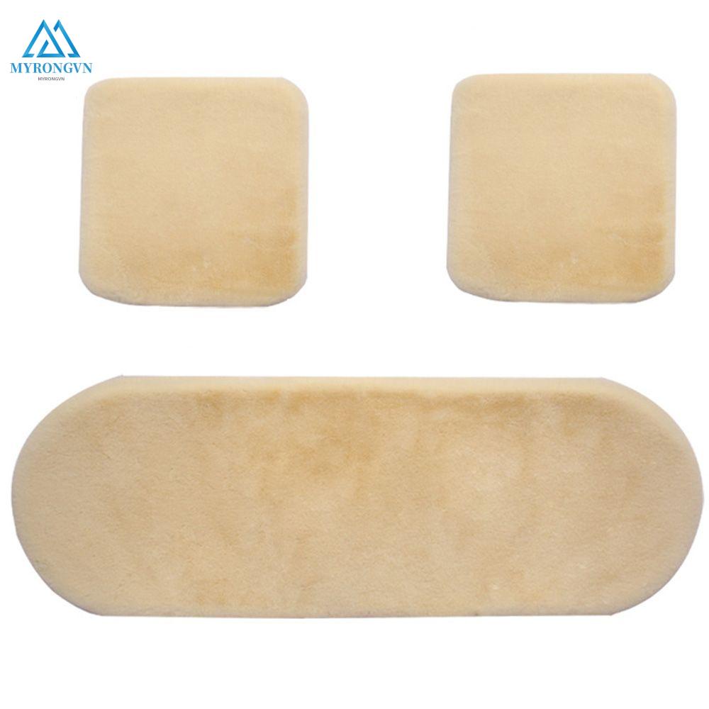 Đệm lót ghế ngồi ba mảnh bằng lông thỏ nhân tạo chống trượt giữ ấm vào mùa đông cho xe hơi