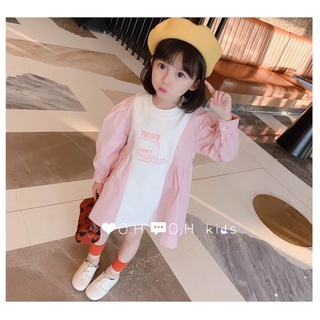 Váy cotton dài tay phối sơ mi siêu xinh(kèm ảnh thật và video)