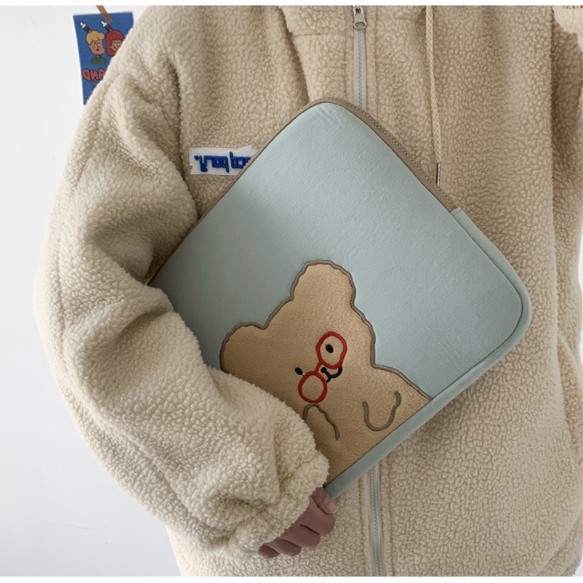 Túi đựng máy tính xách tay chống sốc mềm mại phong cách Hàn Quốc tiện lợi