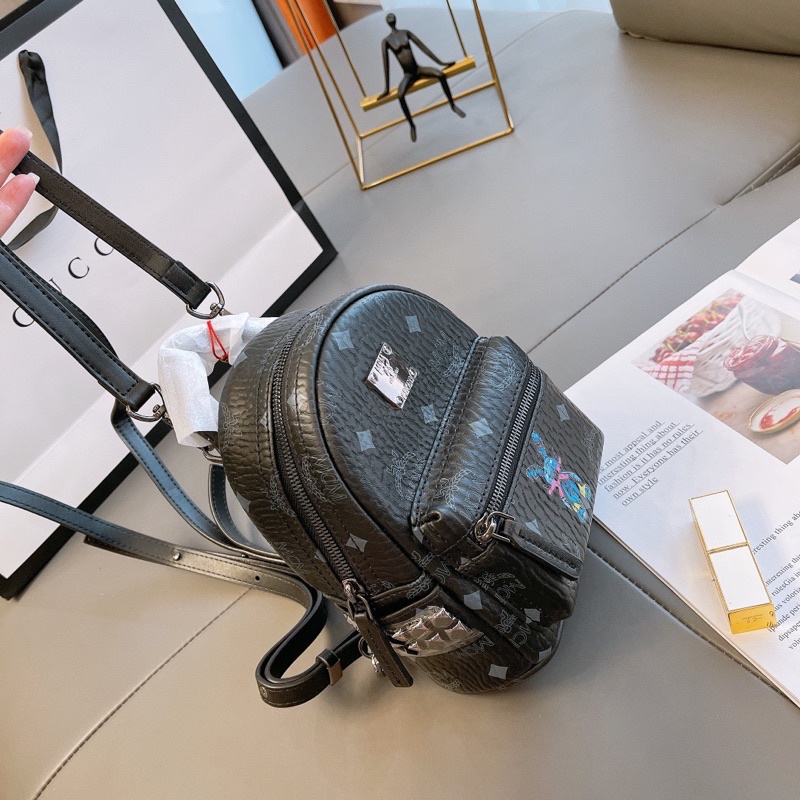 Balo thời trang size mini cho nữ thương hiệu MCM da thật cao cấp