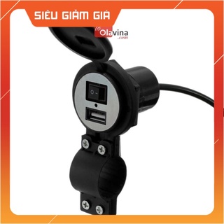 Sạc điện thoại lắp trên xe máy 2.1a