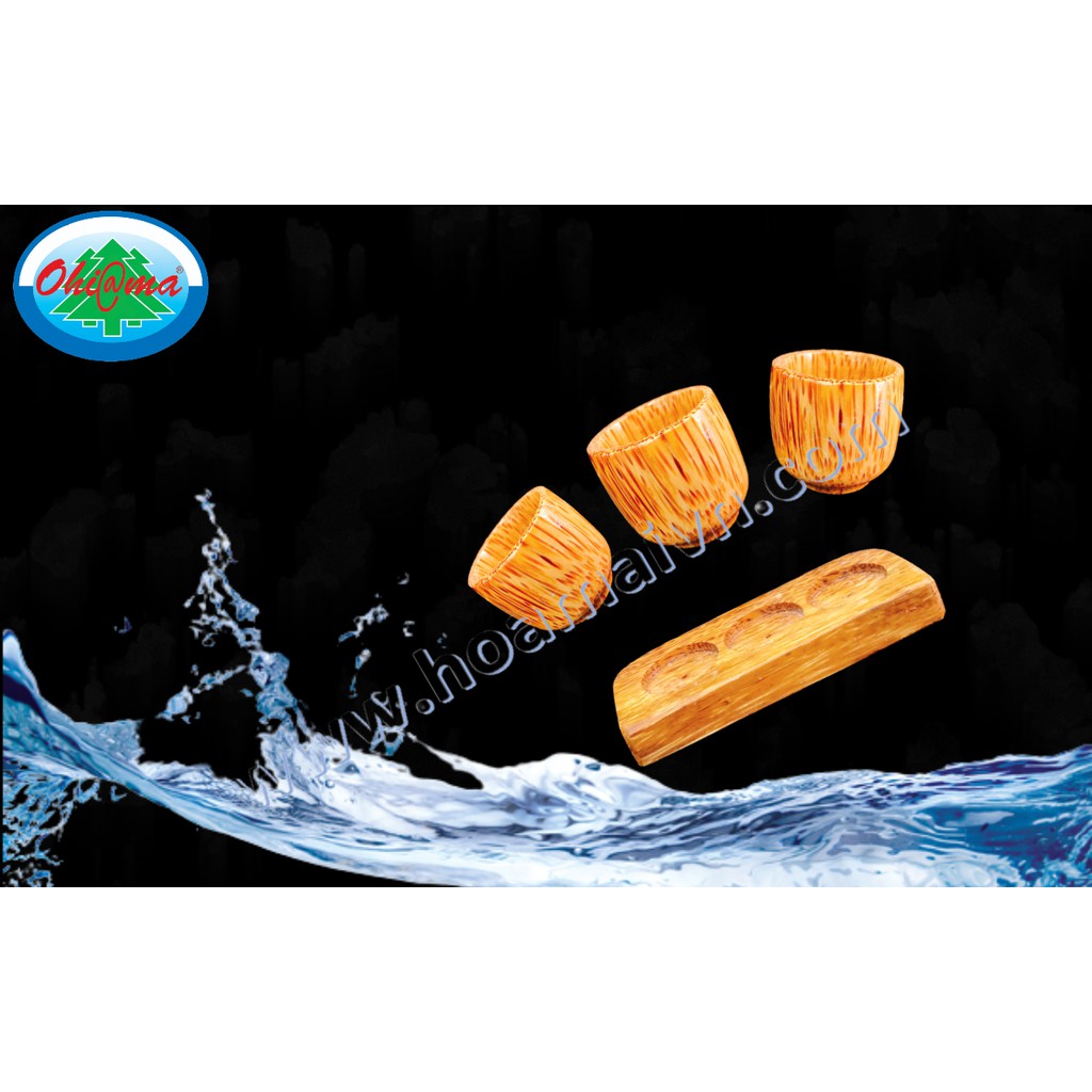 Bộ 3 chum nước gỗ dừa Ohi@ma