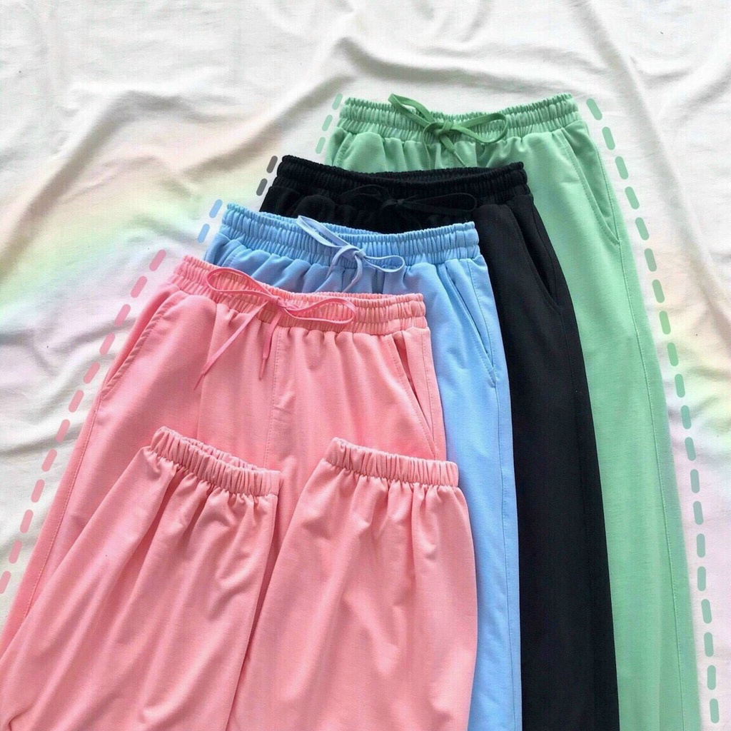 Quần JOGGER TRƠN BO GẤU form rộng UnisexFreesize dành cho nam nữ Molly Fashion