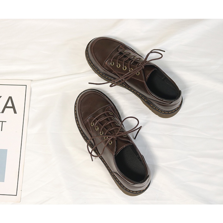 Giày LOLITA Giày Da Nữ Đế Bệt 3CM Phong Cách Nhật Bản