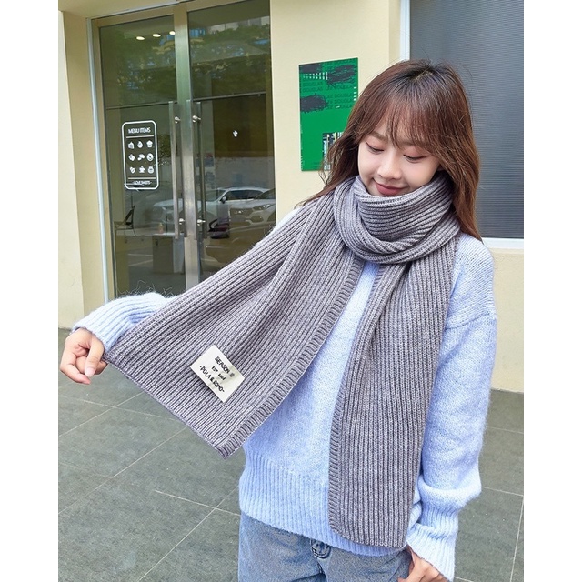 Khăn quàng cổ len mã K31 dành cho bạn trai bạn gái mùa đông ấm áp khăn lên đôi nam nữ